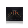 10PCS Rose Gold Handle Oval Makeup Brush Set with Black Box